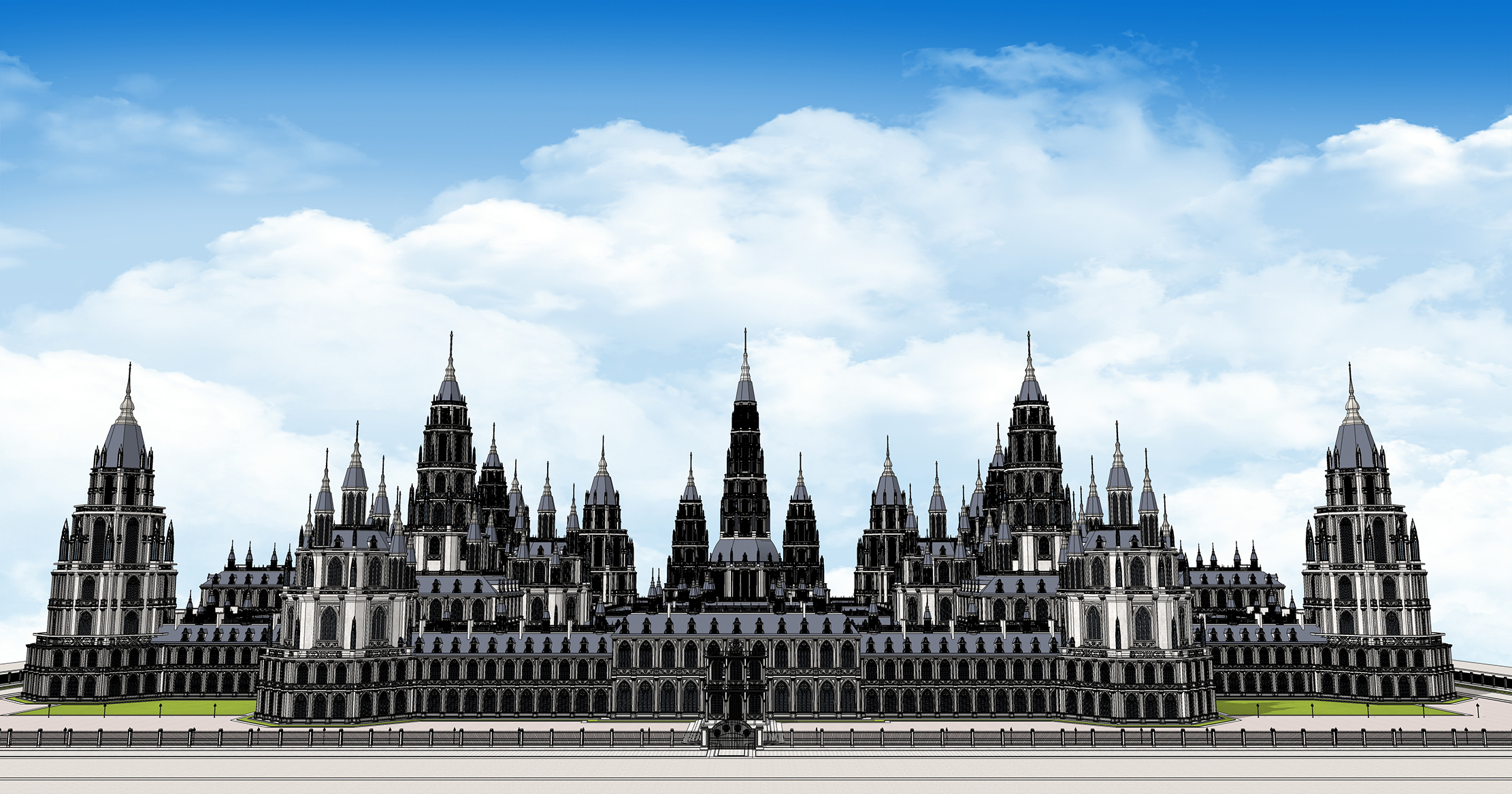 중세 판타지 건물 Medieval fantasy building-14