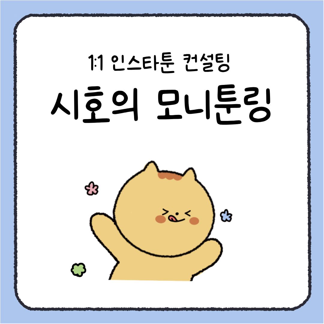 시호의 모니툰링(1:1 인스타툰 컨설팅)
