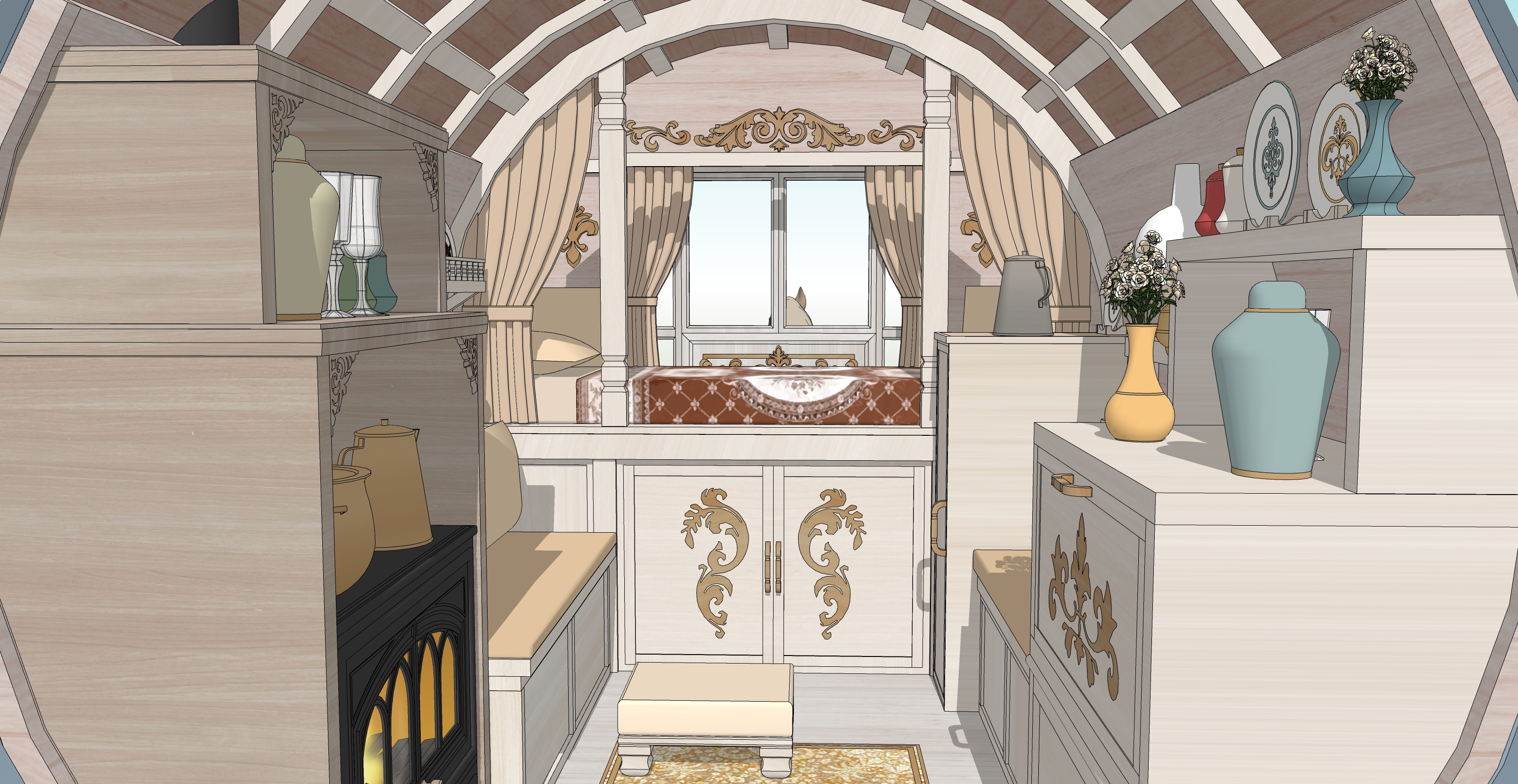 집시마차 흰색 Gypsy wagon white-3 집시마차 흰색 Gypsy wagon white-3