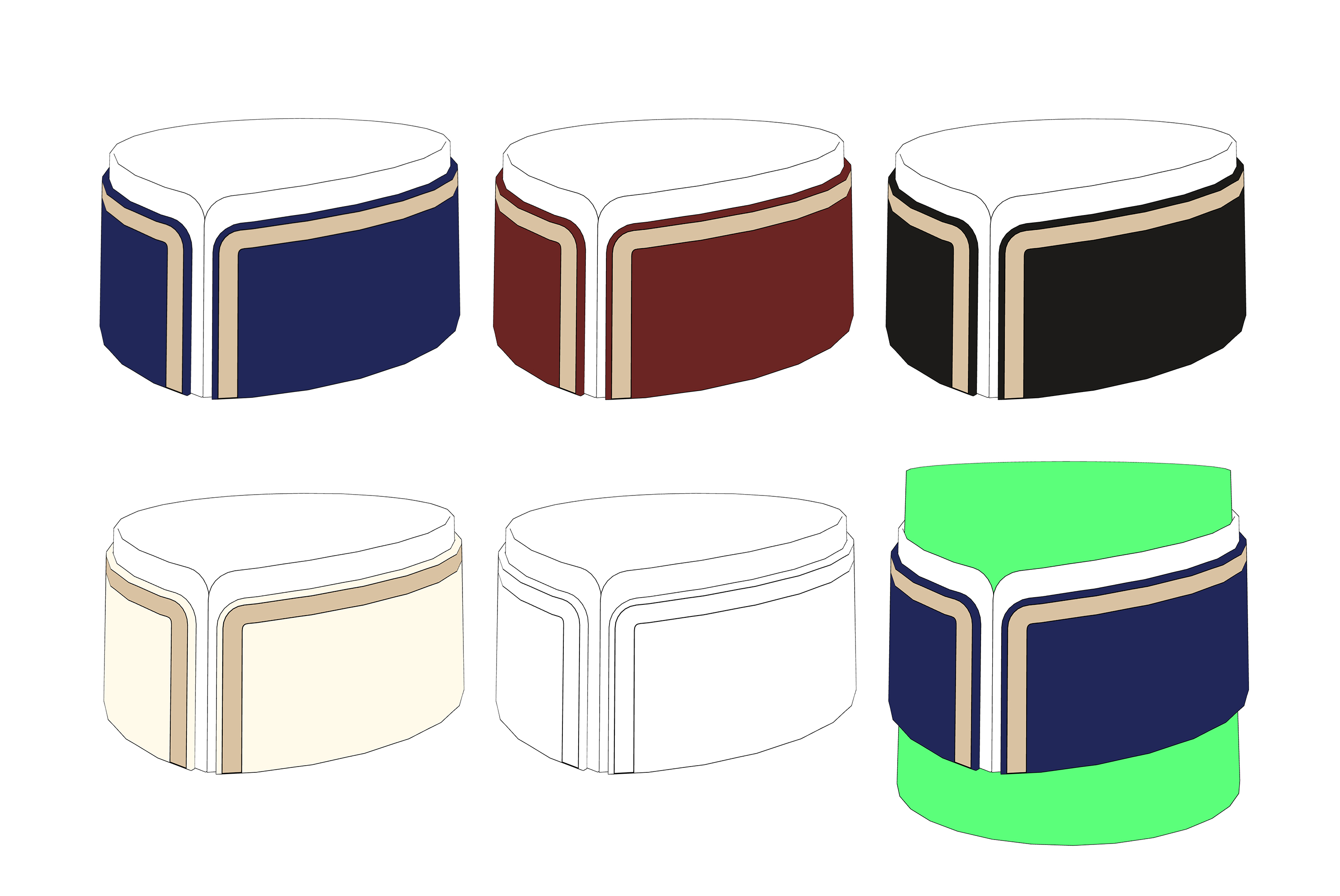 2겹 제복 카라 2-ply uniform collar 4 2겹 제복 카라 2-ply uniform collar 4