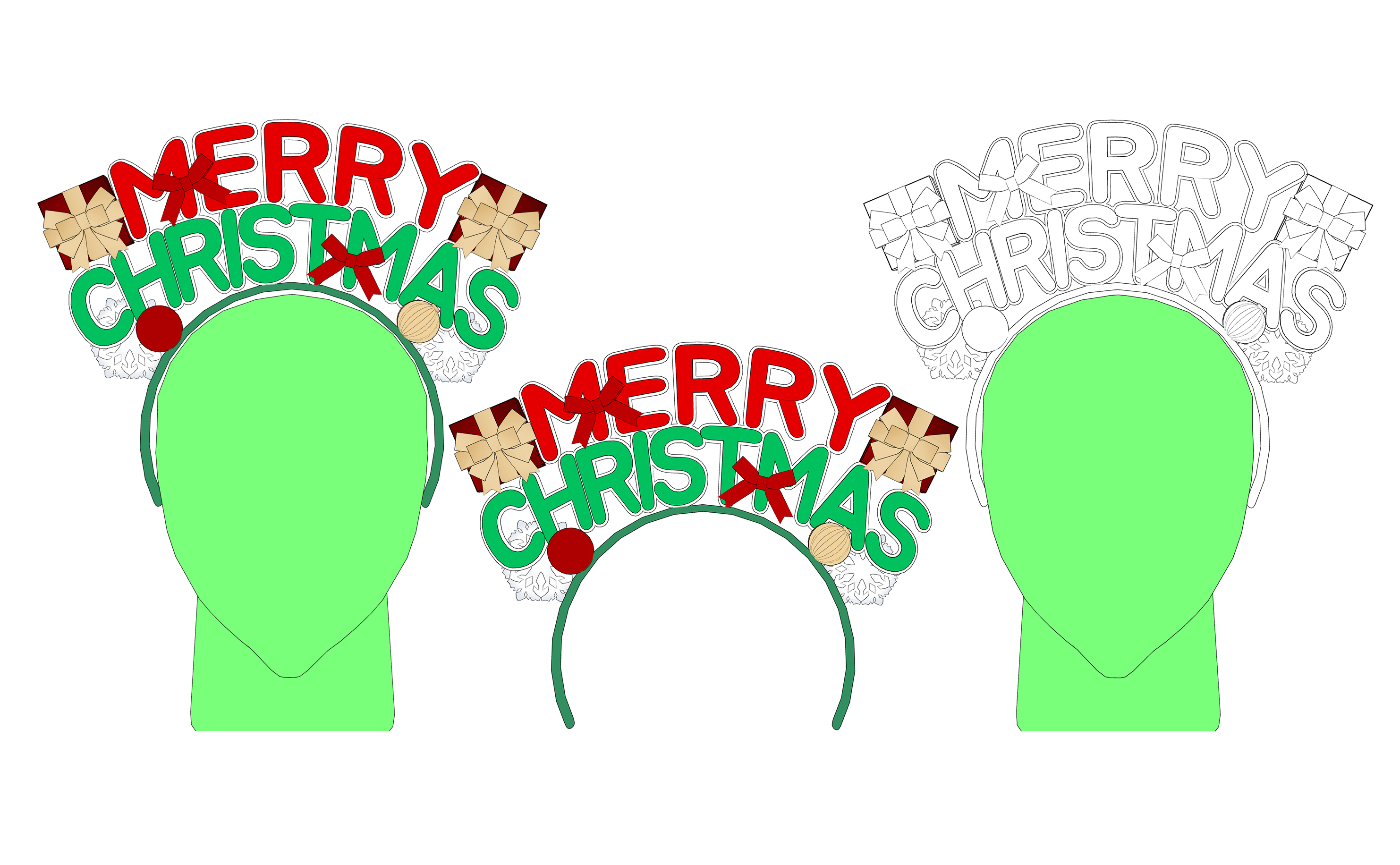 메리 크리스마스 머리장식 Merry Christmas Headdress 메리 크리스마스 머리장식 Merry Christmas Headdress