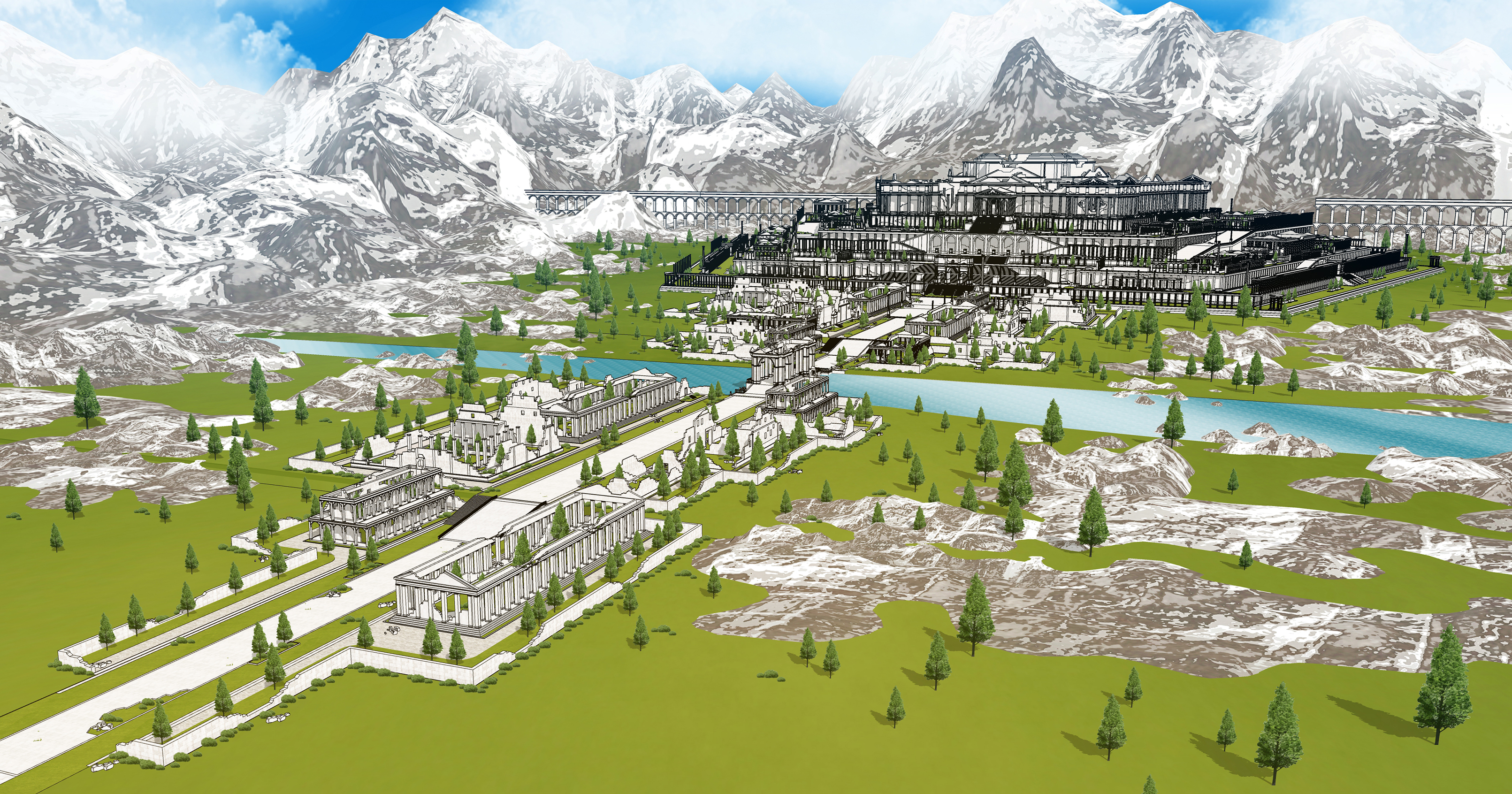 신전 마을 폐허 Temple Village Ruins-1보정