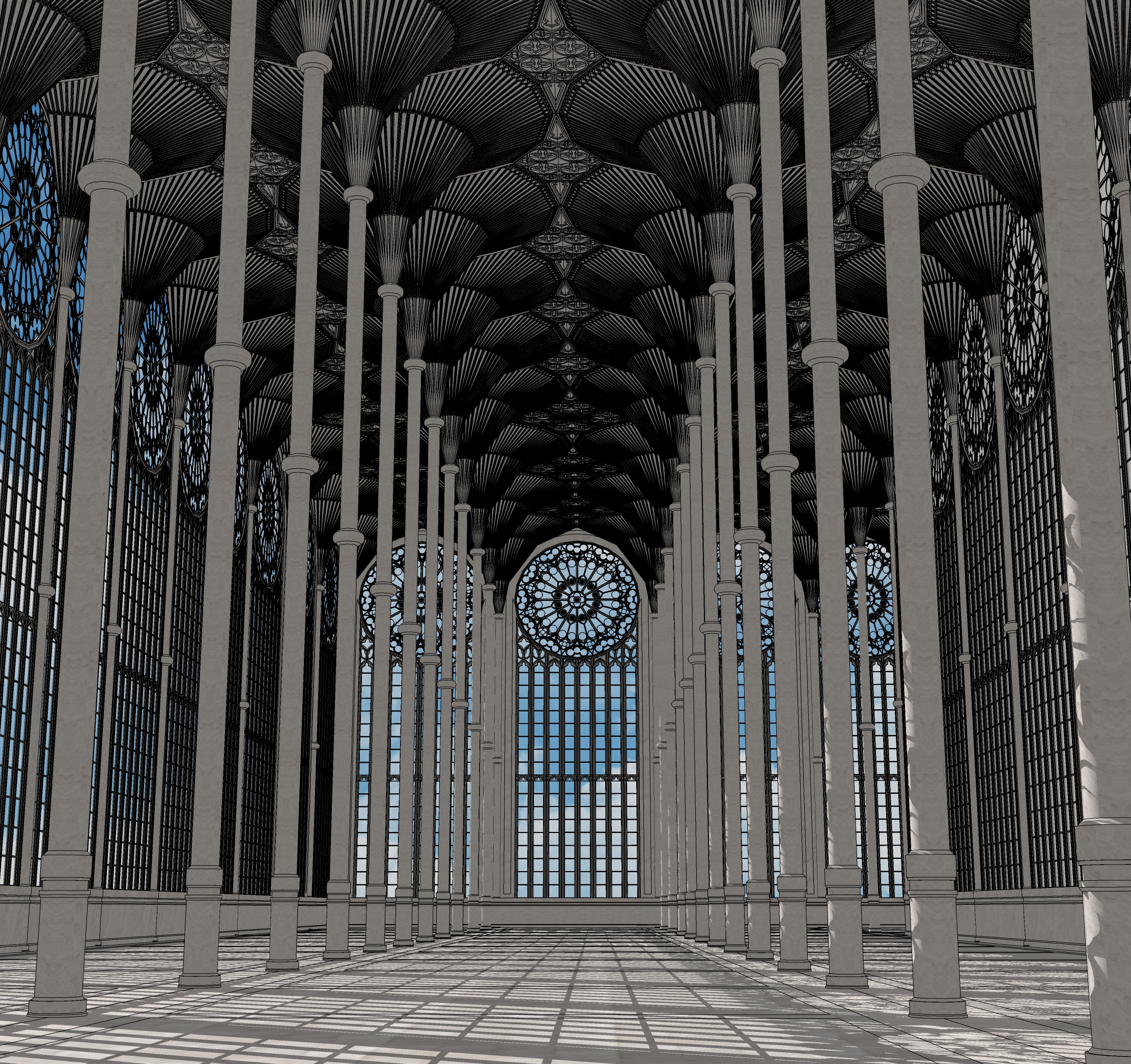 유럽 고성 복도-european castle hallway-8