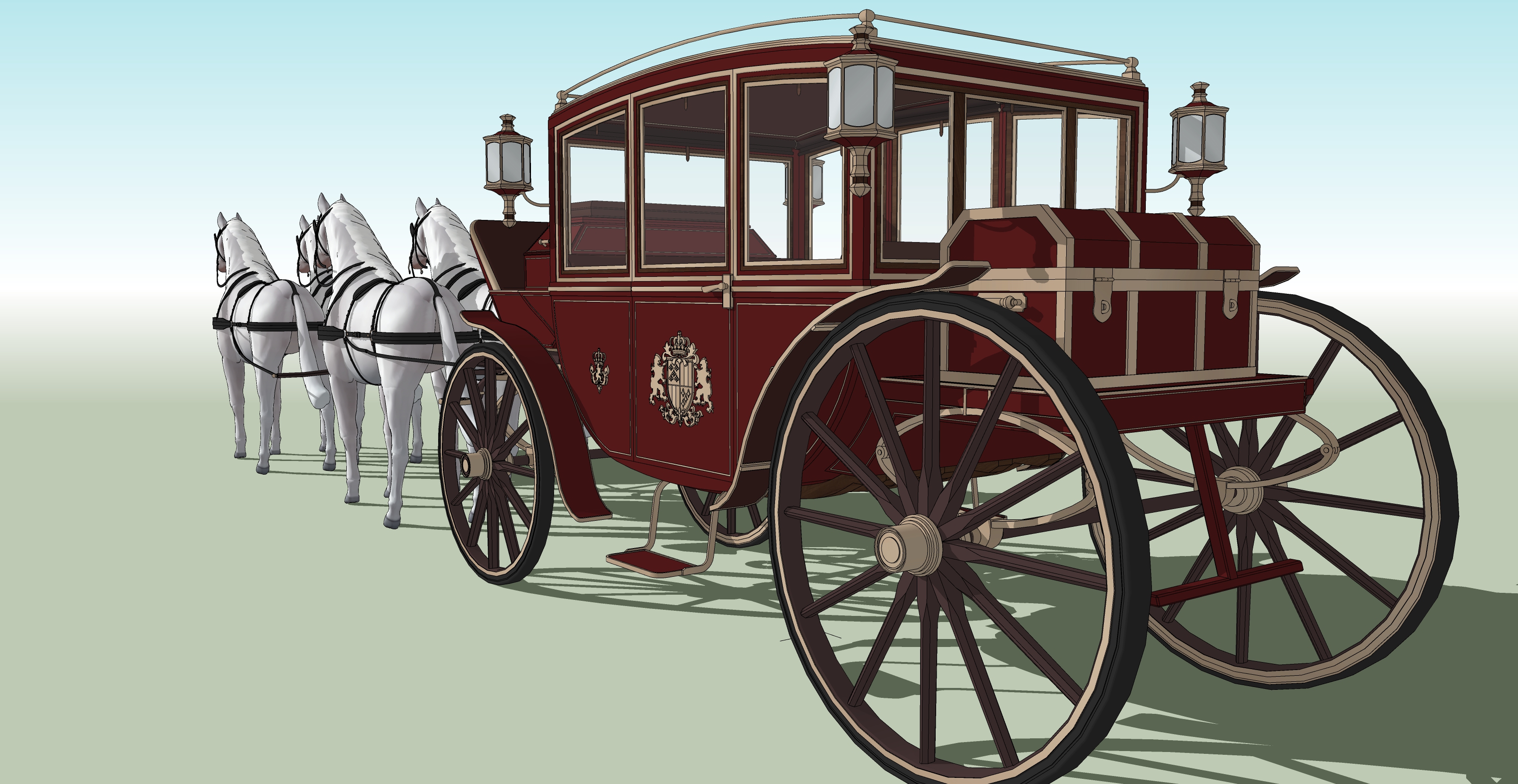 기사단 마차 적색 Knights' carriage red-2 기사단 마차 적색 Knights' carriage red-2