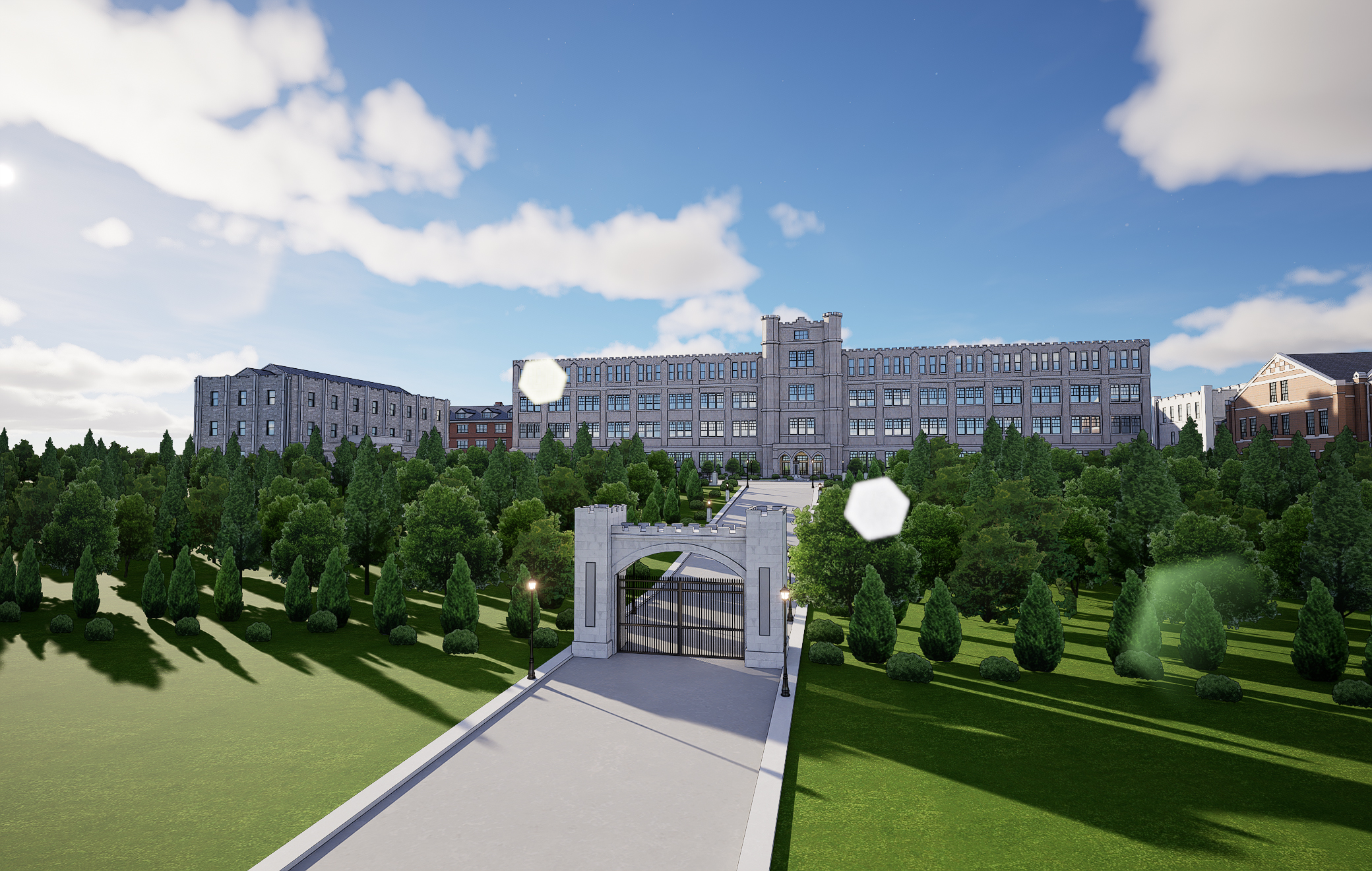 서양식 학교 렌더 서양식 학교 렌더