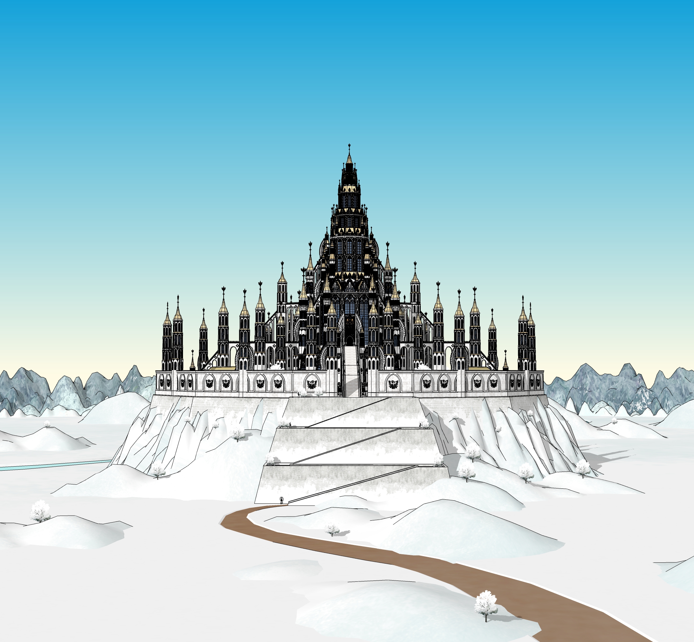 판타지 하얀 성 fantasy white castle-1