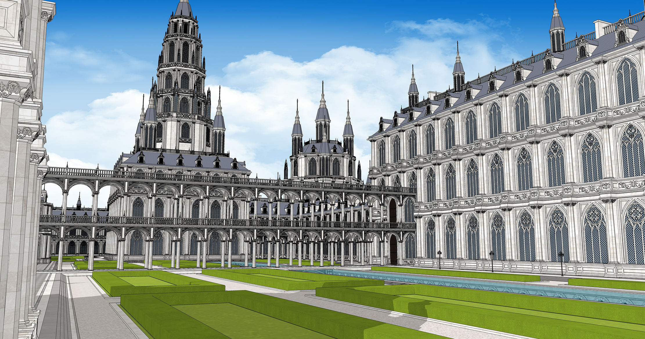 중세 판타지 건물 Medieval fantasy building-5