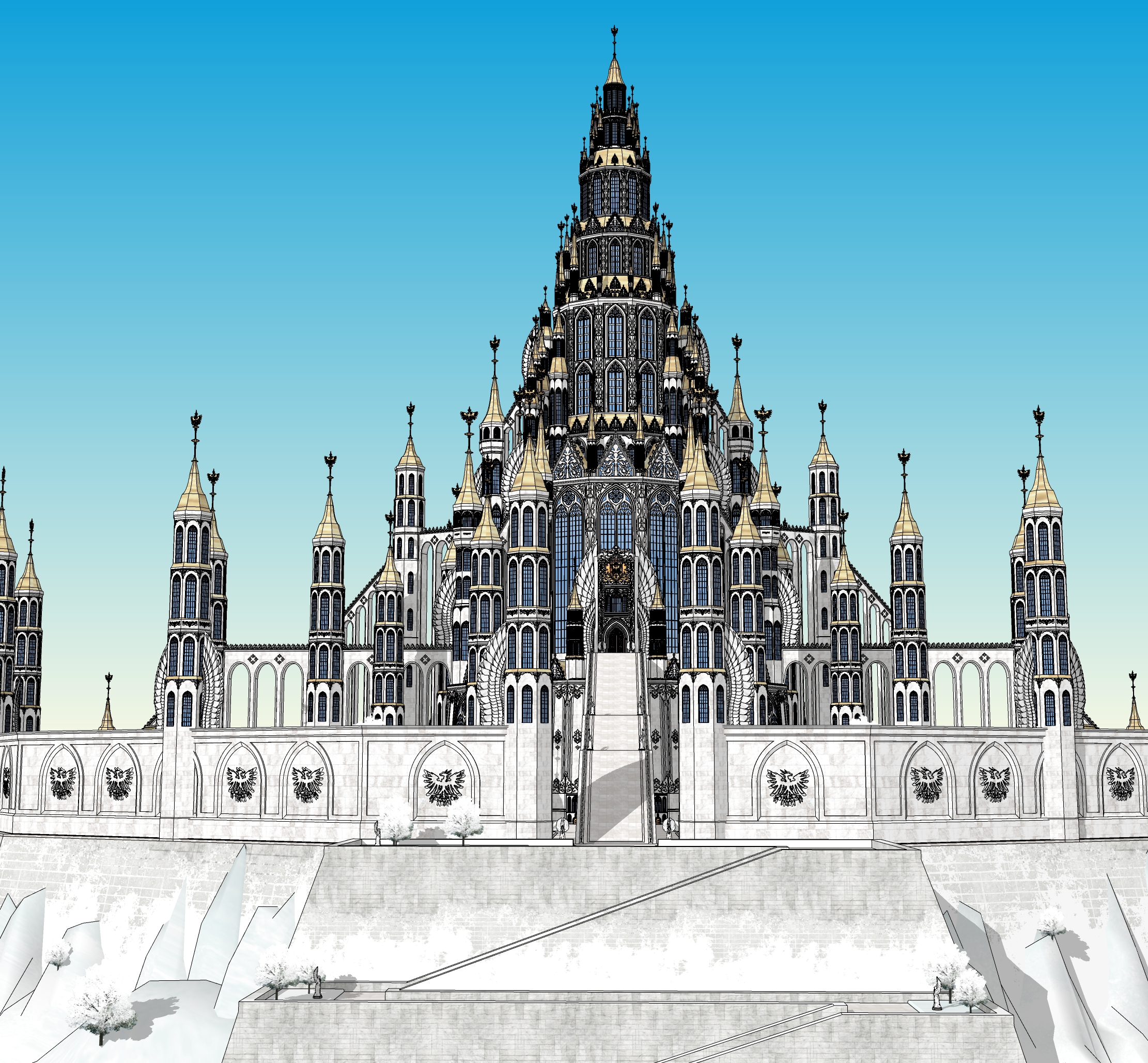 판타지 하얀 성 fantasy white castle-2