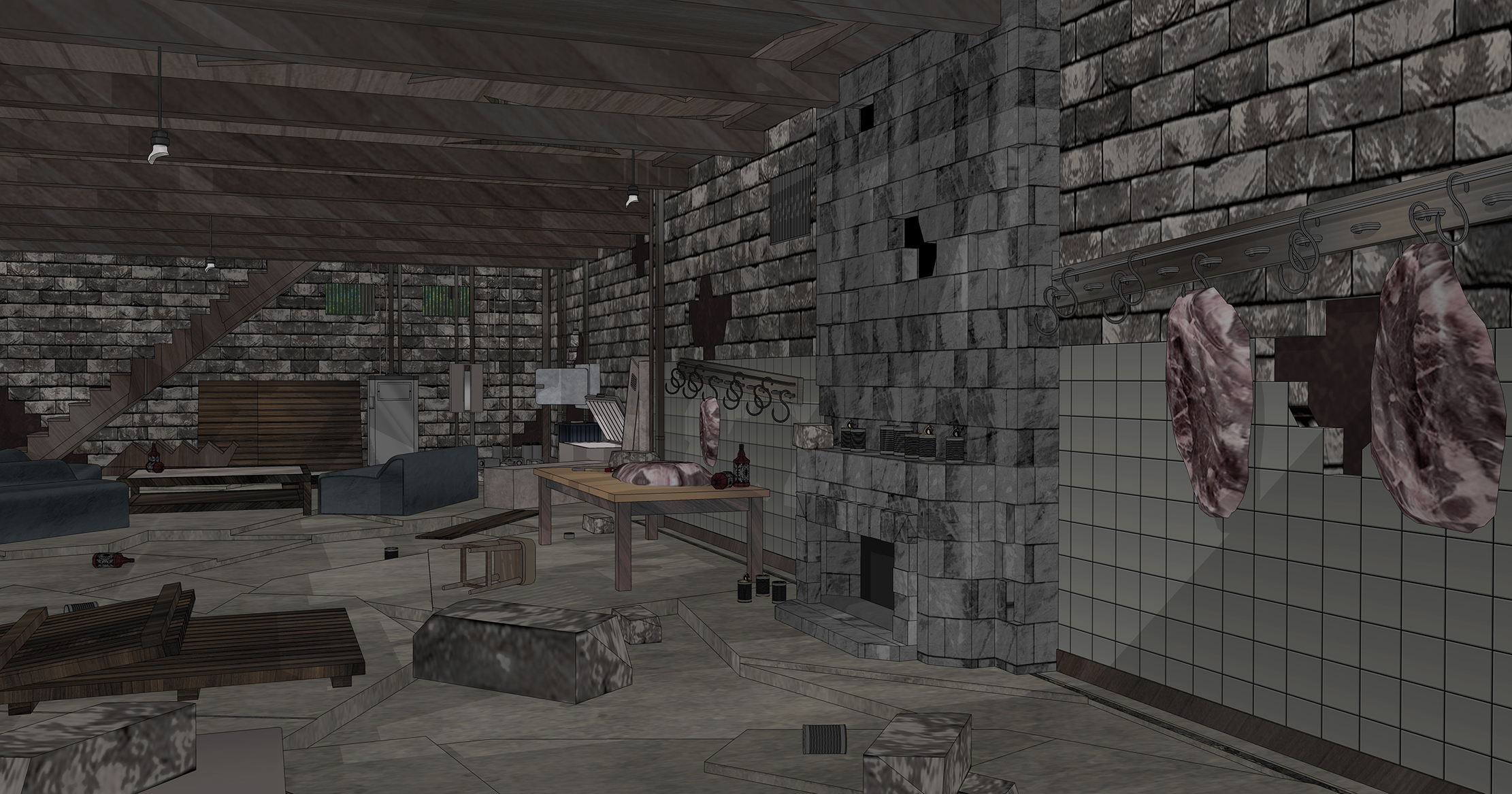 호수 별장 폐허 부서진 버젼 Lake Cottage Ruins Broken Version-16 호수 별장 폐허 부서진 버젼 Lake Cottage Ruins Broken Version-16