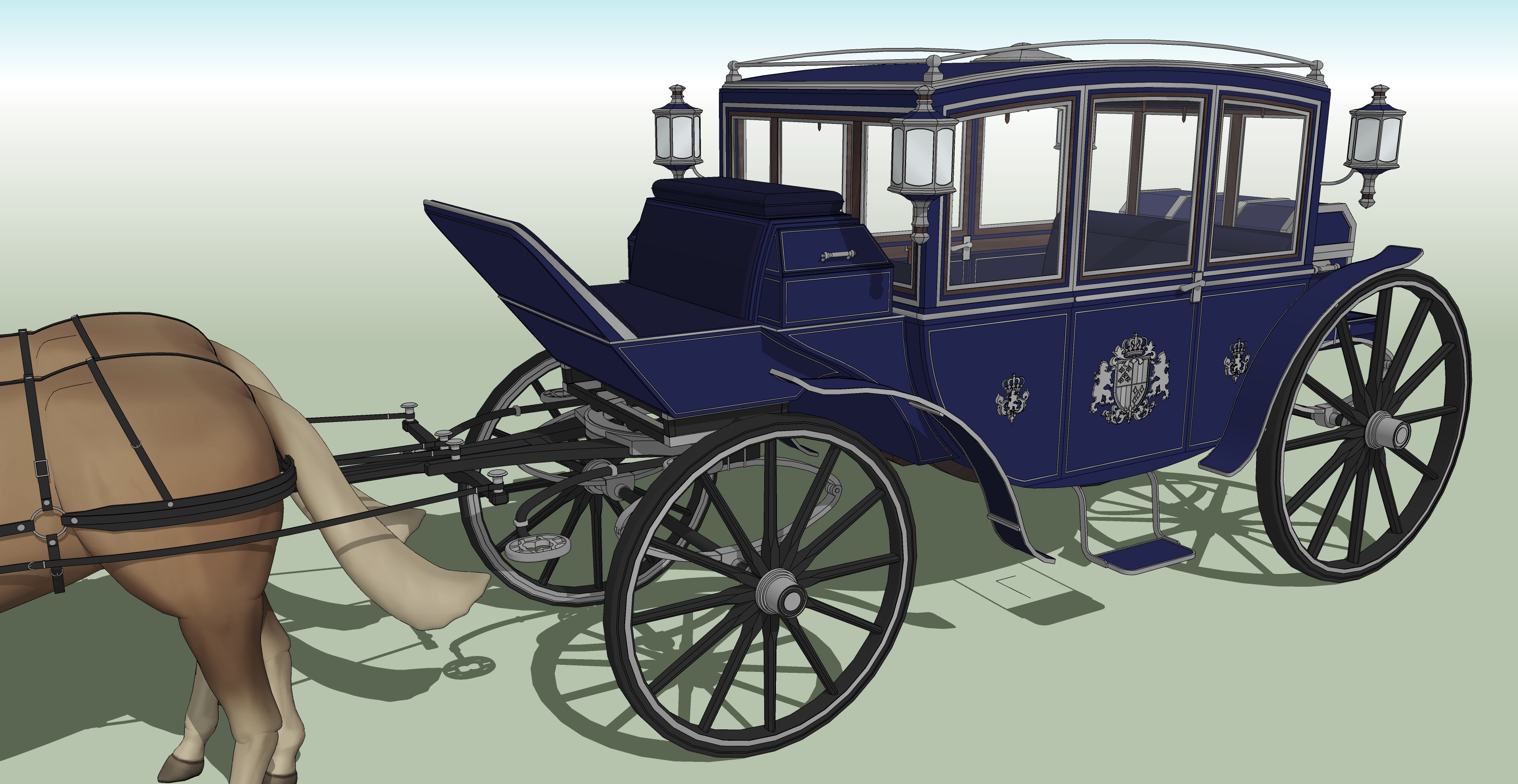 남기사단 마차 남색 Knights' carriage dark blue-1 남기사단 마차 남색 Knights' carriage dark blue-1