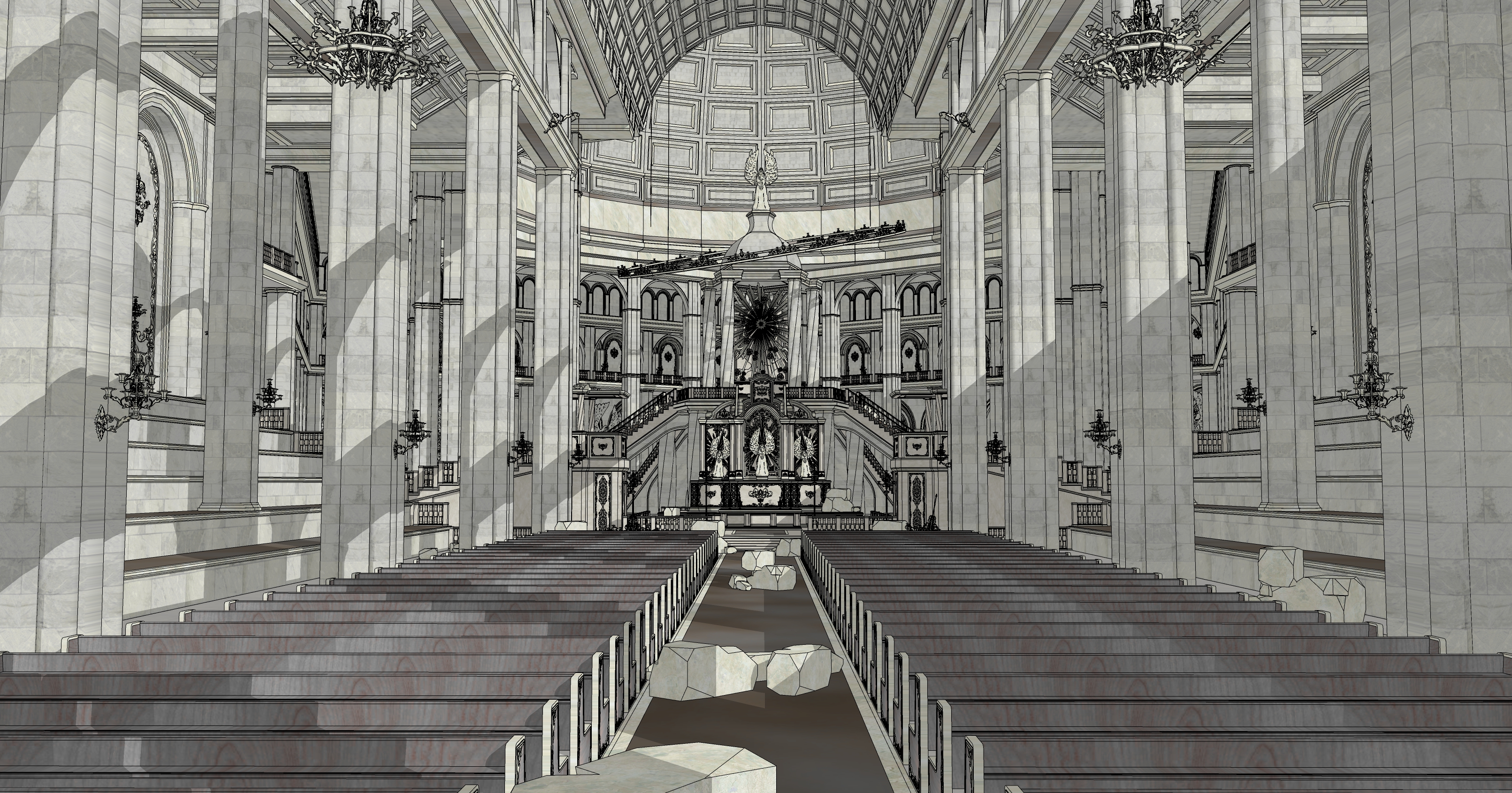 신전 실내 폐허 Temple interior ruins-3