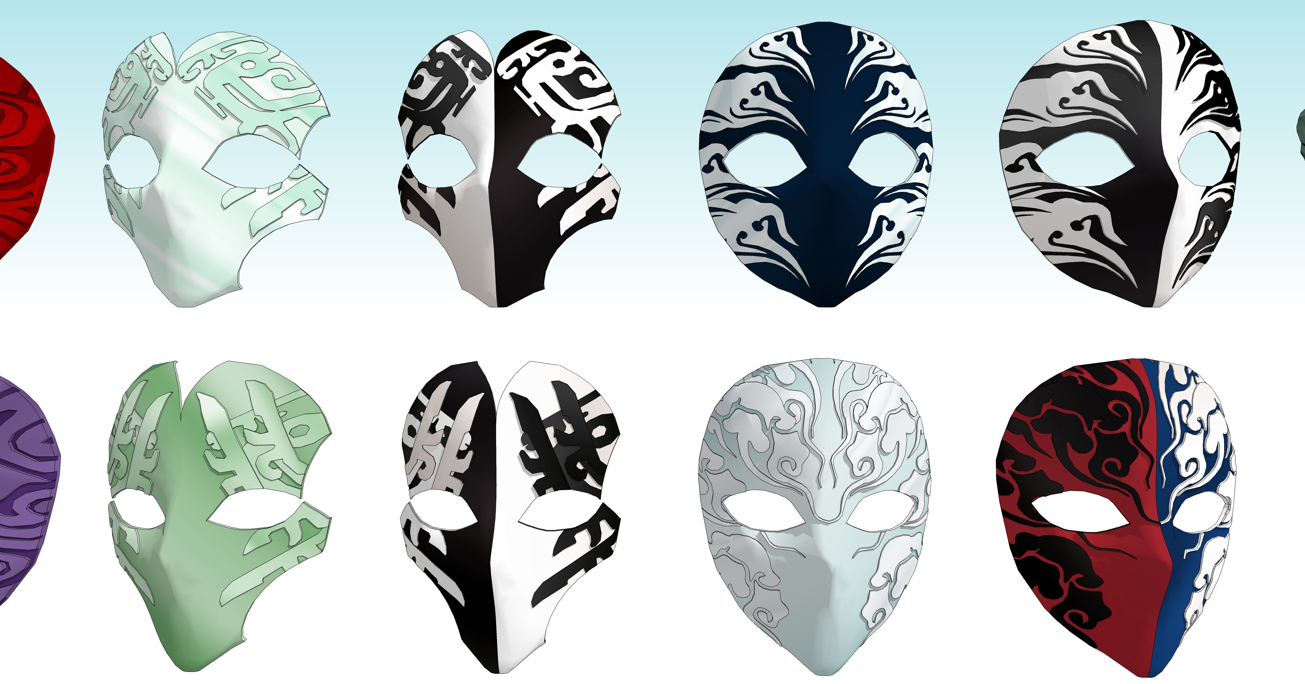 동양풍 가면 모음 Collection of oriental masks-10 동양풍 가면 모음 Collection of oriental masks-10