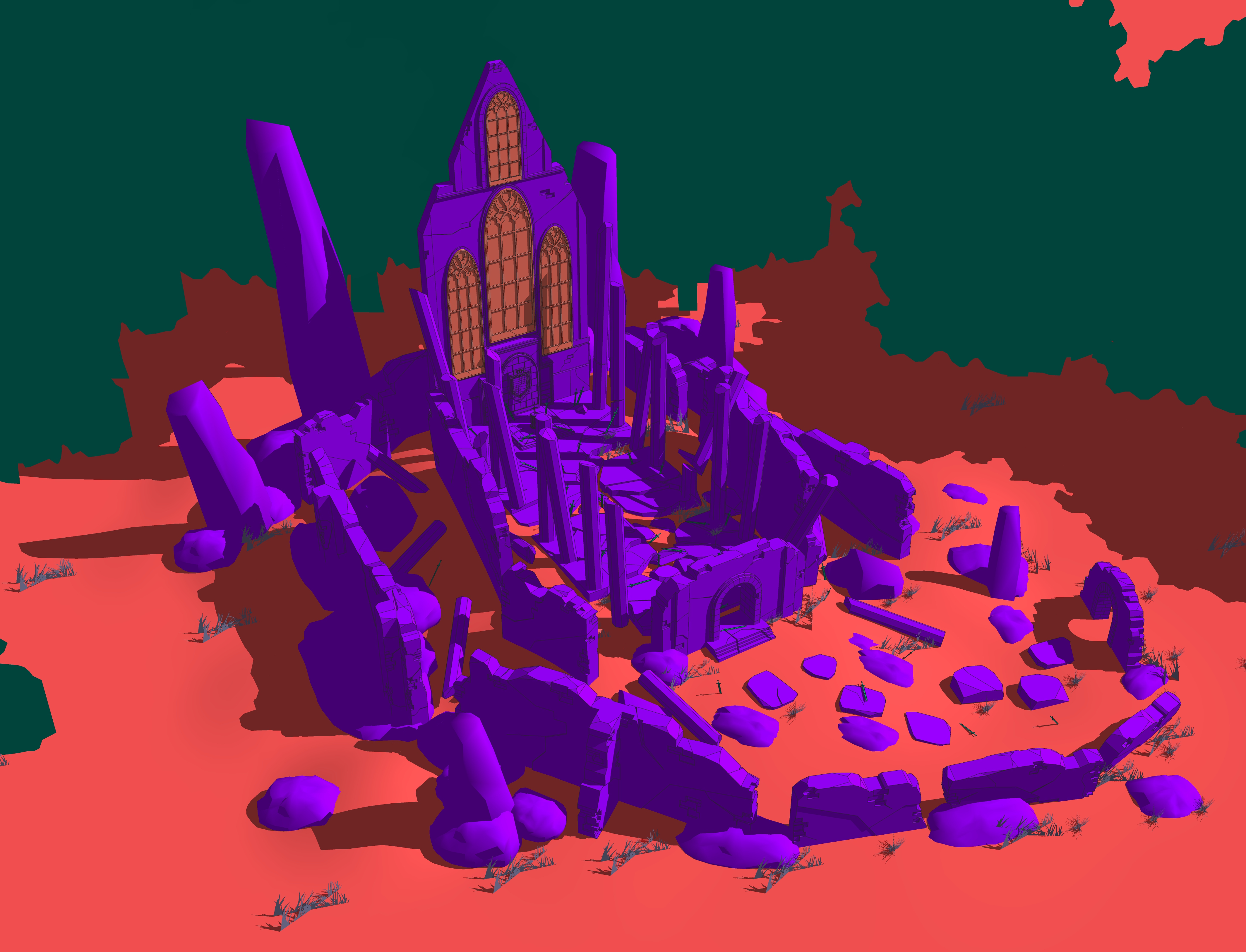 유적 컬러 리뉴얼 레이어별 컬러