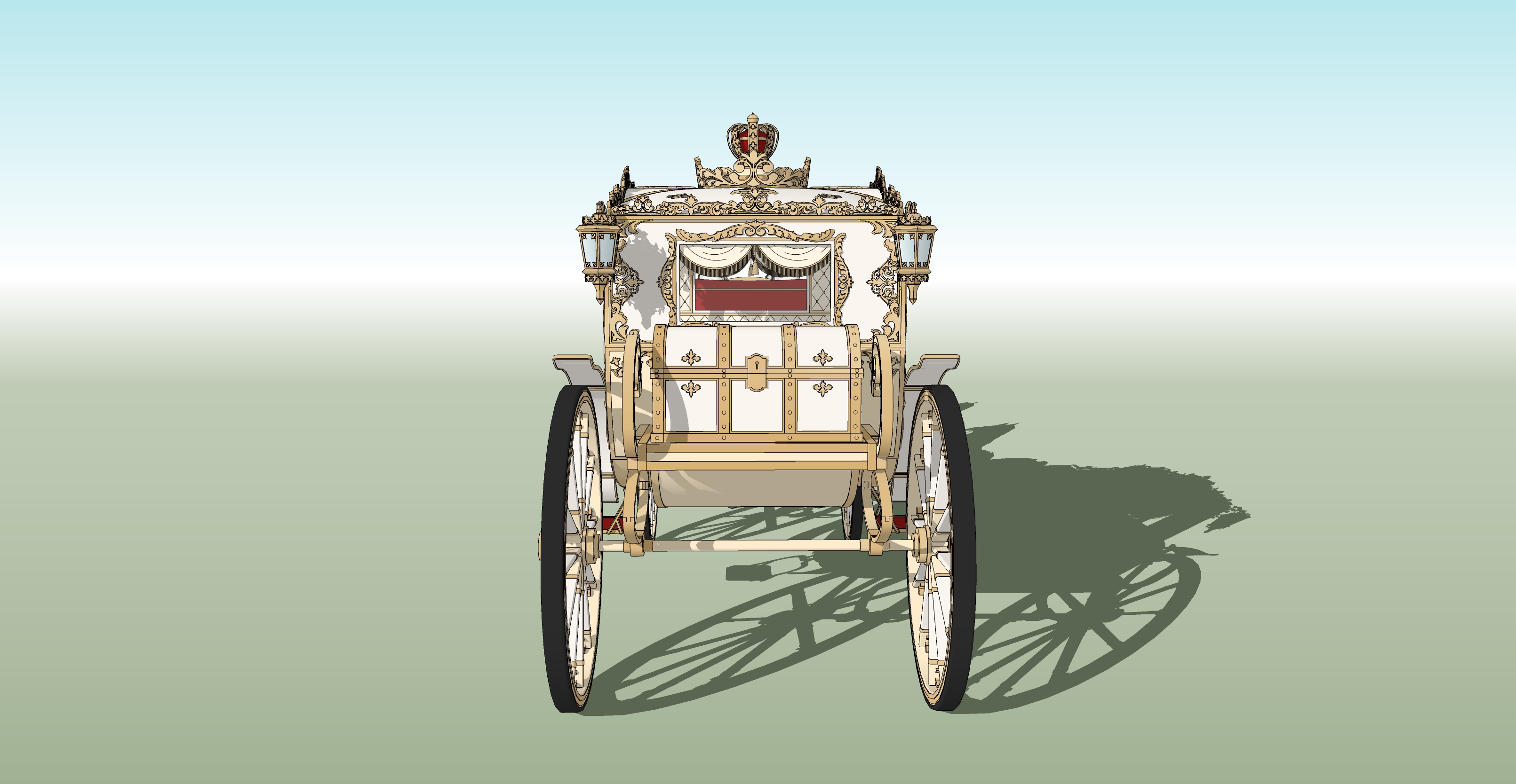 왕실마차 흰색 Royal carriage white-7 왕실마차 흰색 Royal carriage white-7