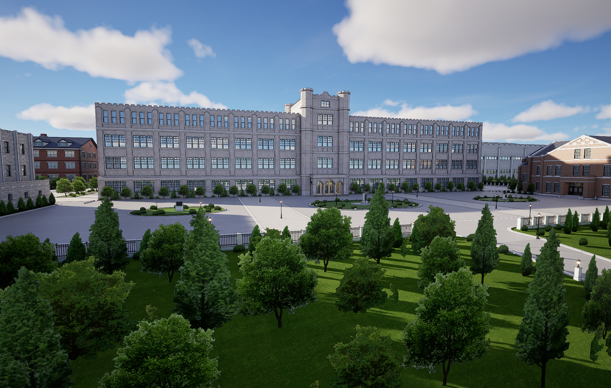 서양식 학교 렌더2 서양식 학교 렌더2