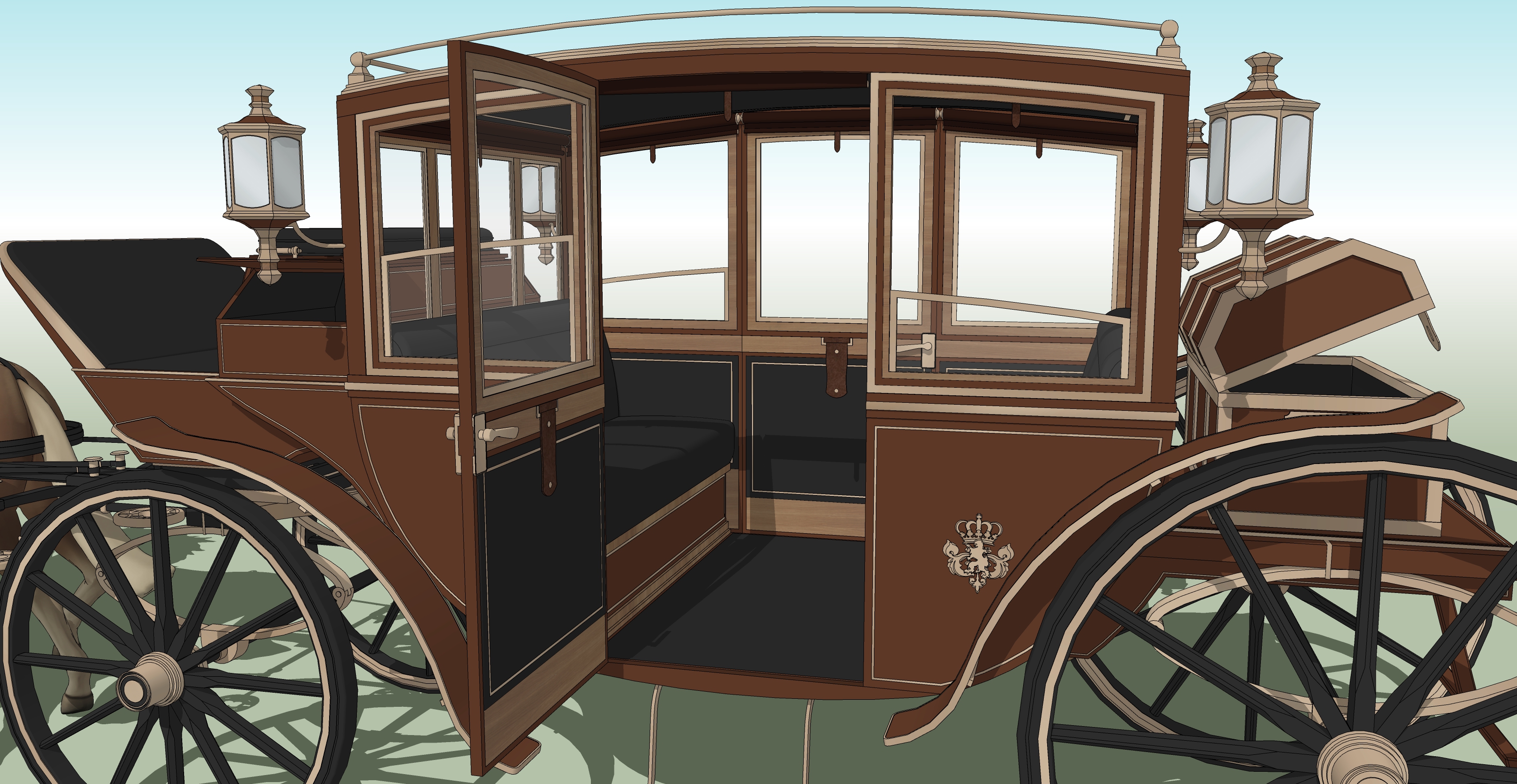 기사단 마차 갈색 Knights' carriage brown-3 기사단 마차 갈색 Knights' carriage brown-3