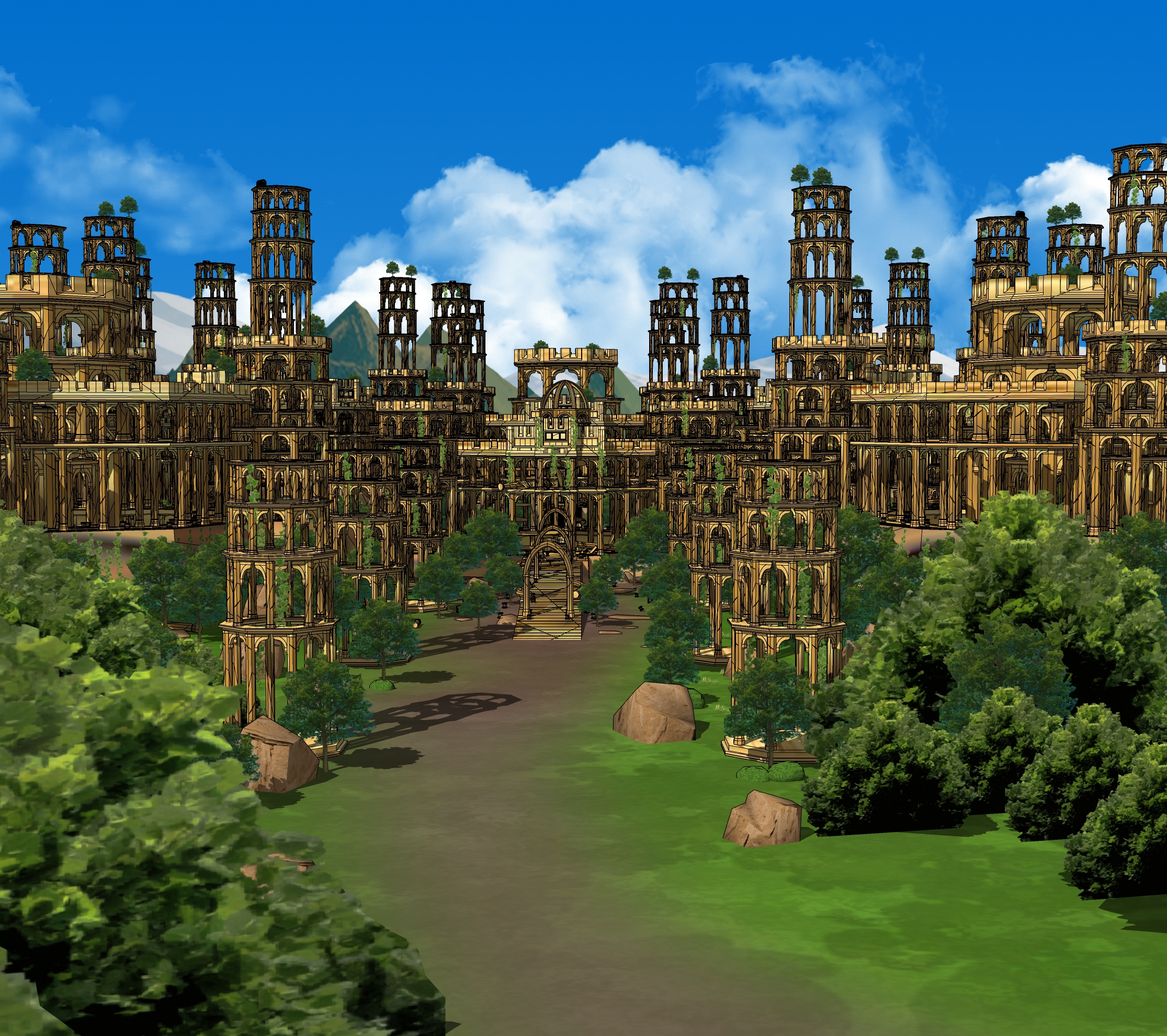 대형 유적 폐허-황금-2