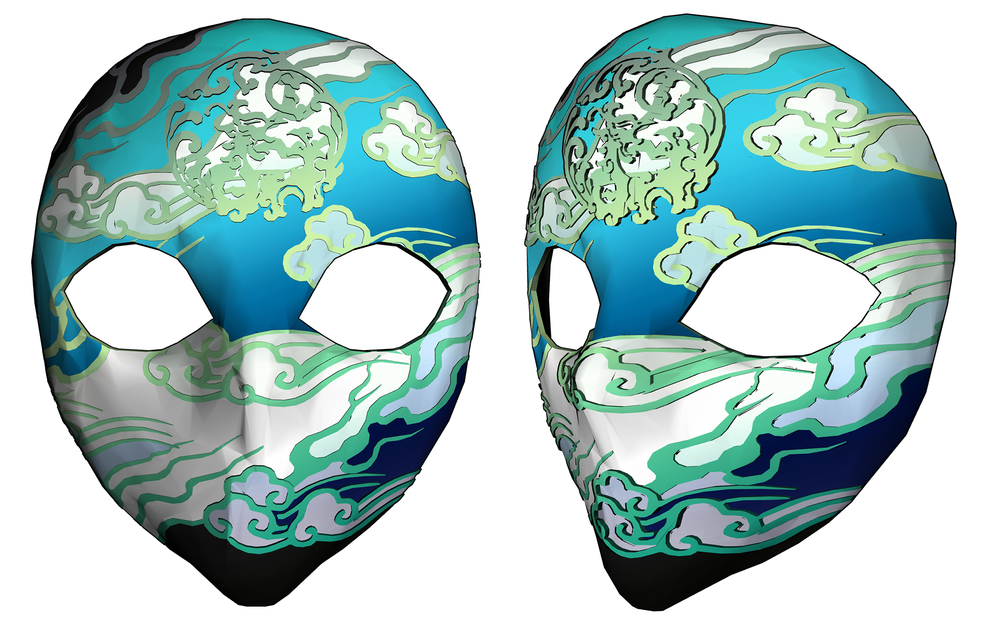 동양풍 가면 Oriental style mask A-25-3 동양풍 가면 Oriental style mask A-25-3