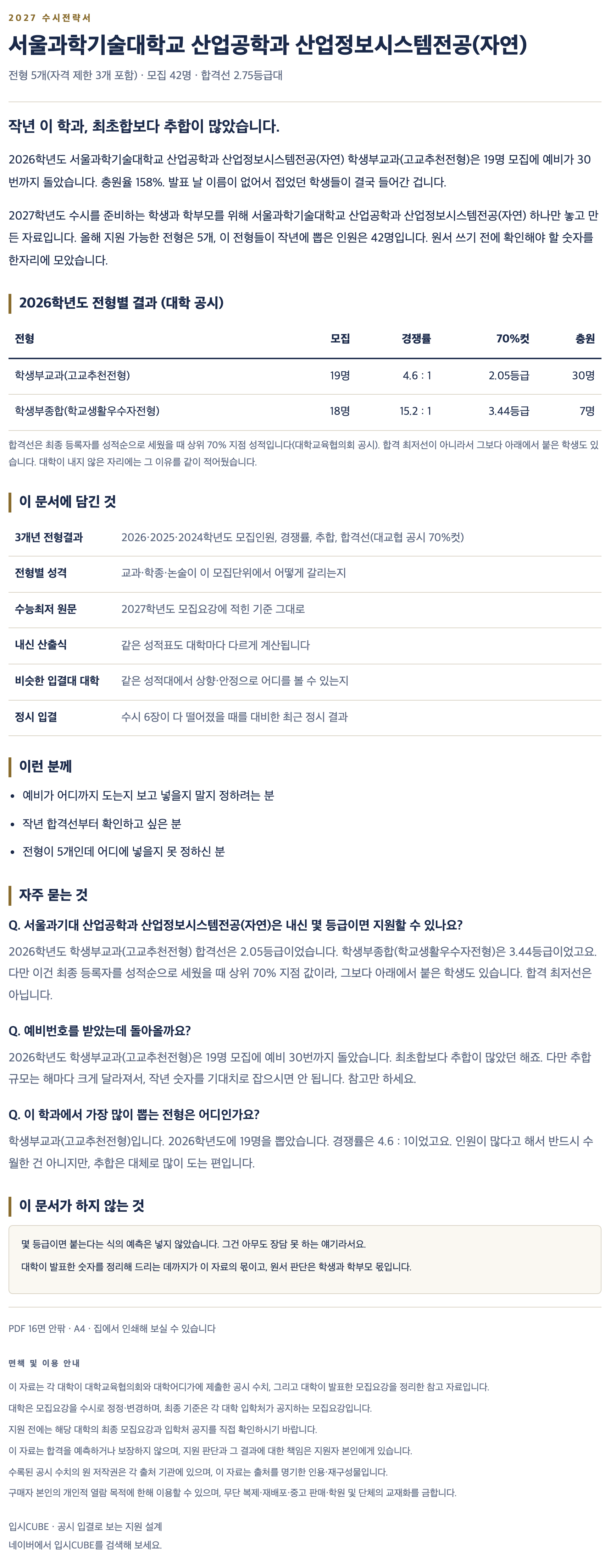 서울과기대_산업공학과 산업정보시스템전공(자연)_상세 서울과기대_산업공학과 산업정보시스템전공(자연)_상세