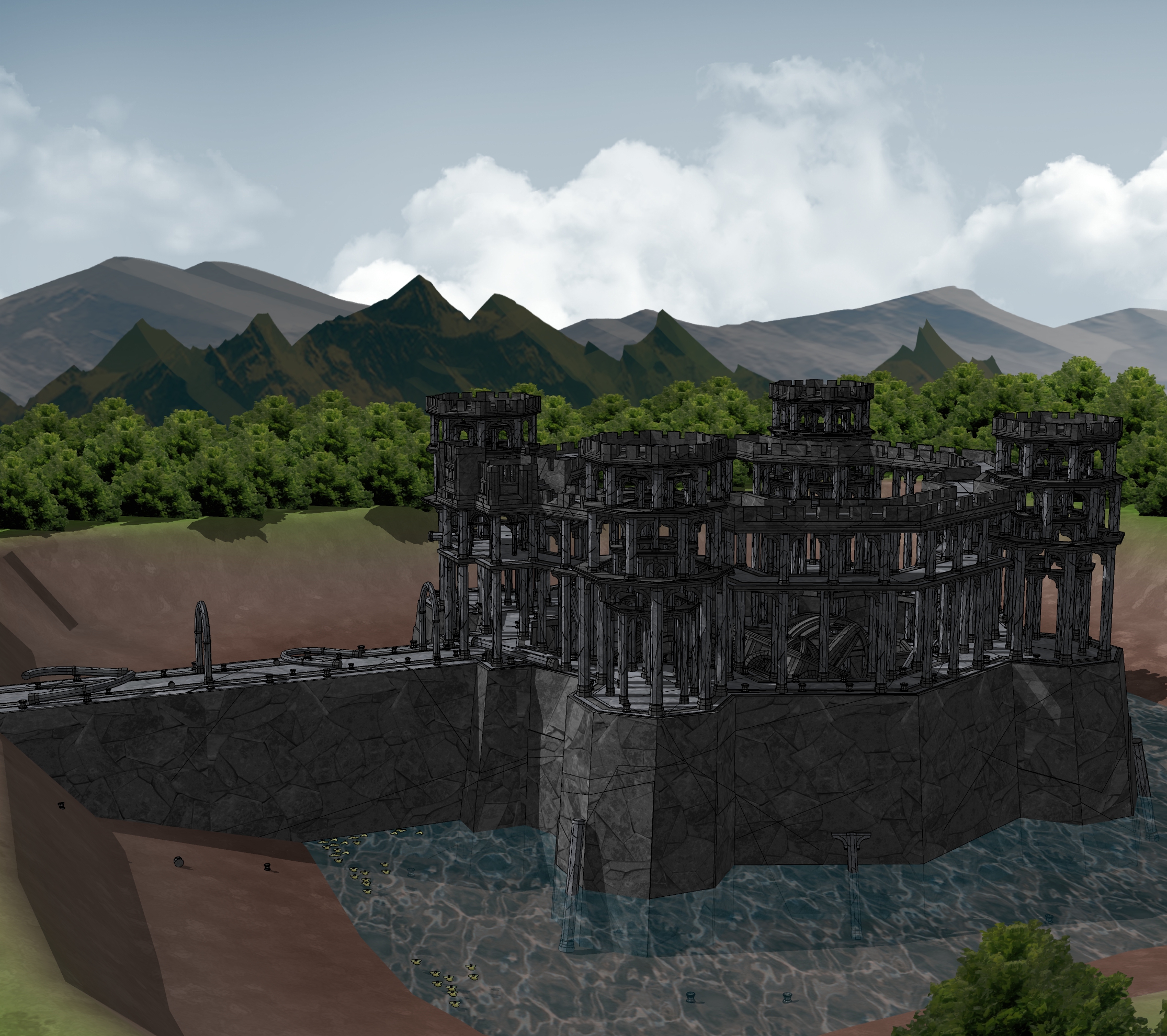 물가 유적 폐허-8