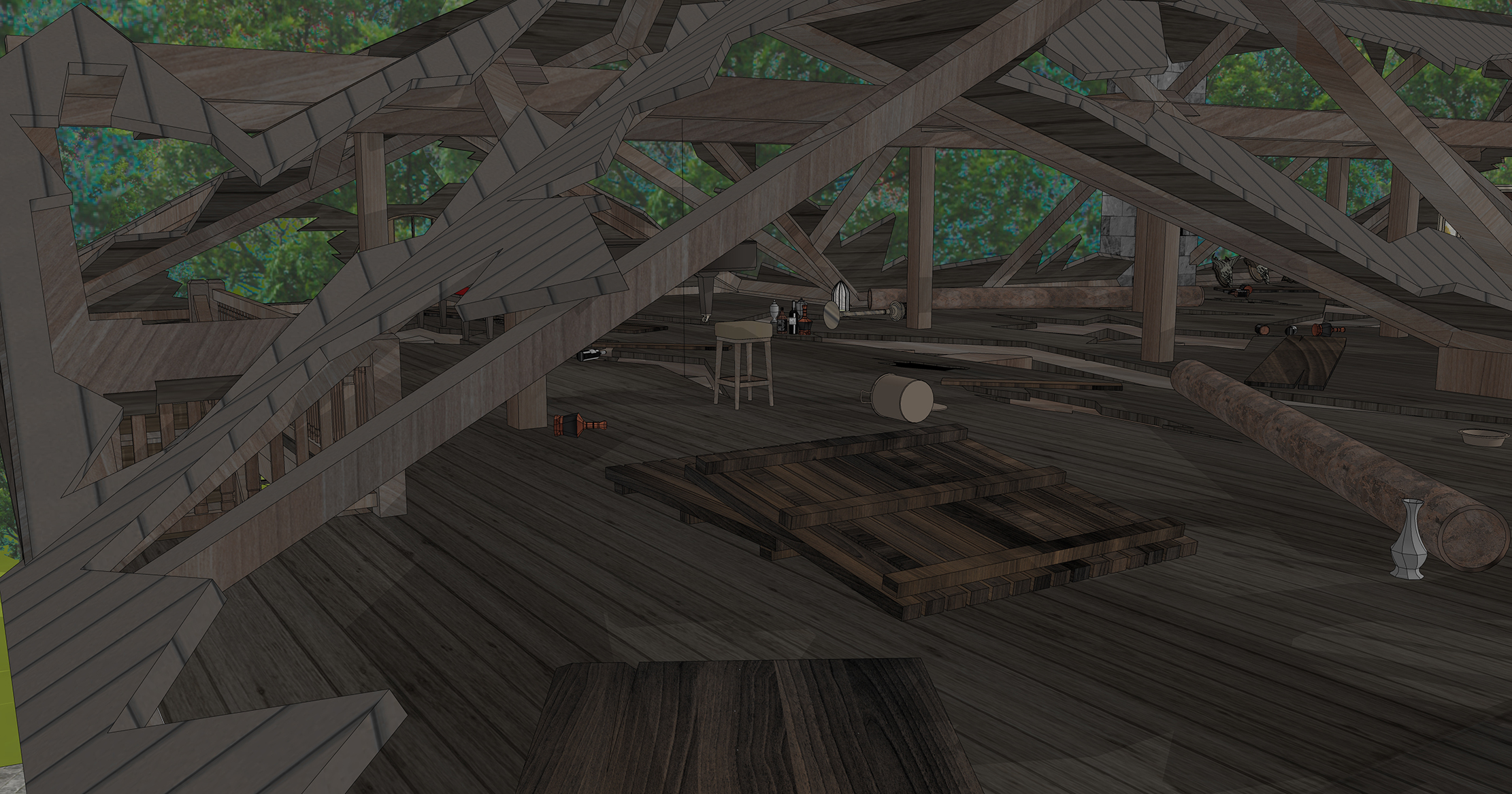 호수 별장 폐허 부서진 버젼 Lake Cottage Ruins Broken Version-13 호수 별장 폐허 부서진 버젼 Lake Cottage Ruins Broken Version-13