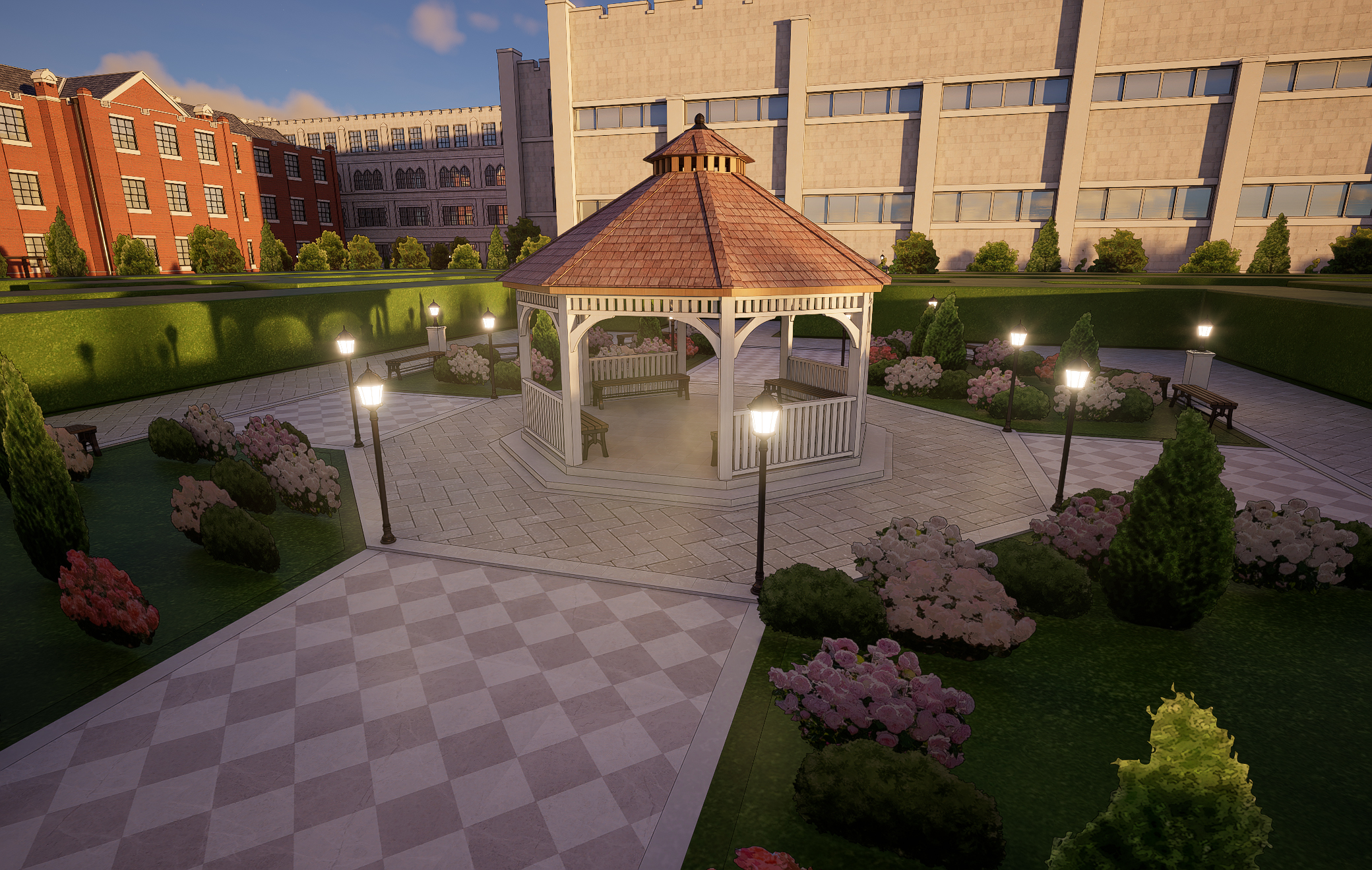 서양식 학교 렌더3 서양식 학교 렌더3