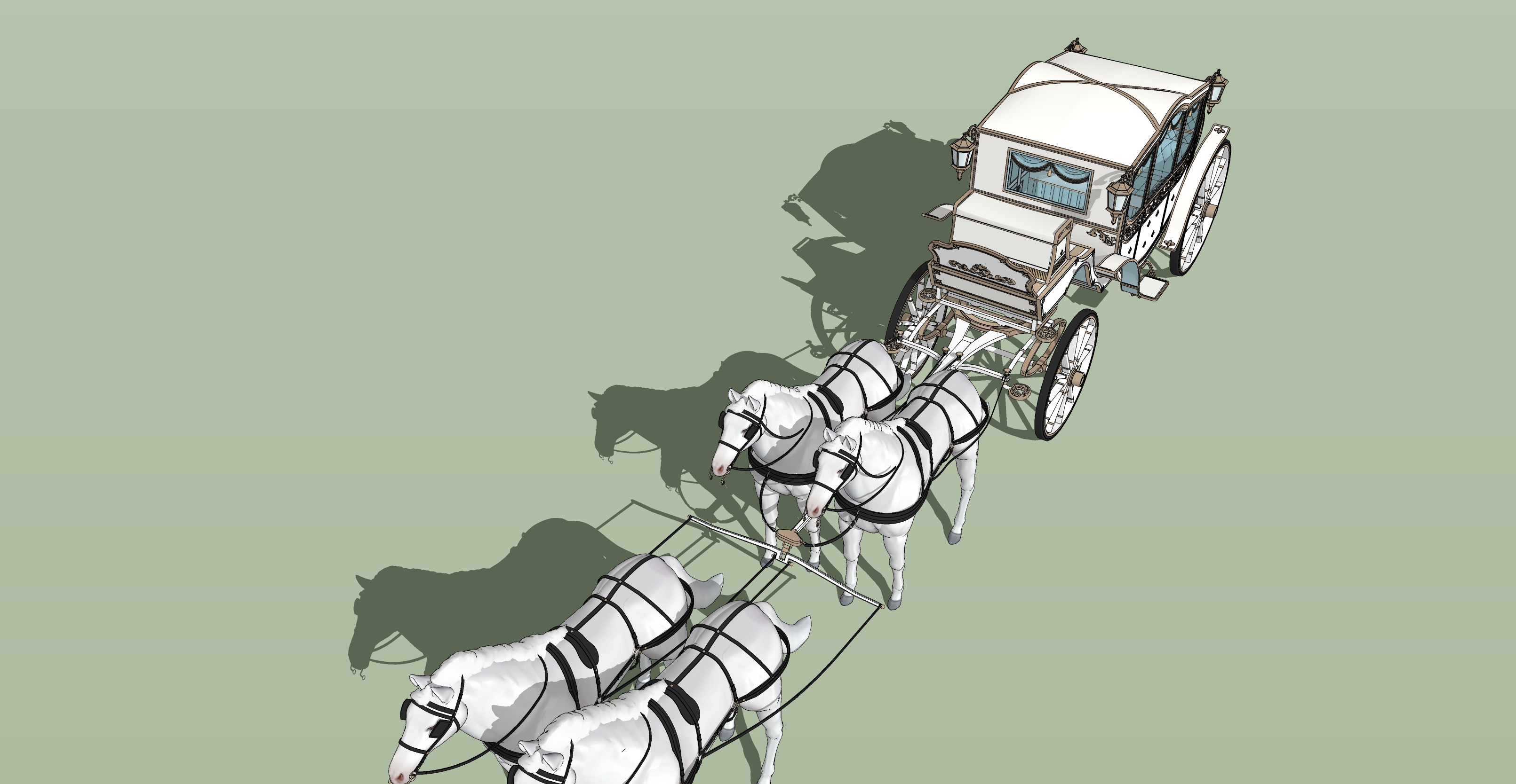 귀족마차 흰색 Noble Carriage White-4 귀족마차 흰색 Noble Carriage White-4